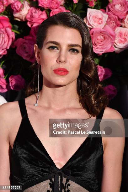 Charlotte Casiraghi attends the Rose Ball 2017 To Benefit The Princess Grace Foundation at Sporting Monte-Carlo on March 18, 2017 in Monte-Carlo,...