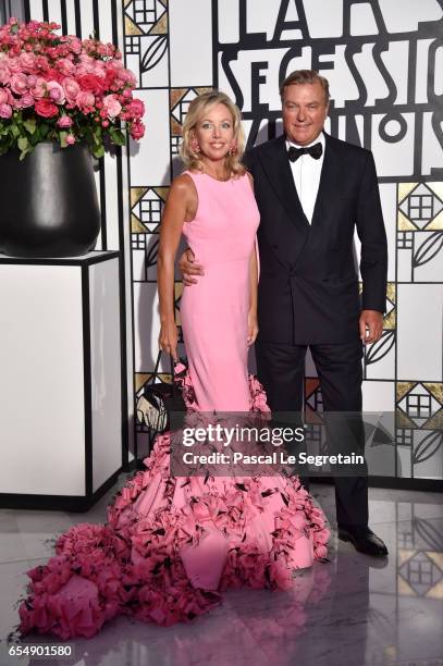 Princess Camilla of Bourbon-two Sicilies and Prince Charles of Bourbon-two Sicilies attend the Rose Ball 2017 To Benefit The Princess Grace...