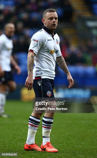 Jay Spearing of Bolton Wanderers in action during the Sky Bet League One match between Bolton Wanderers and Northampton Town at Macron Stadium on...