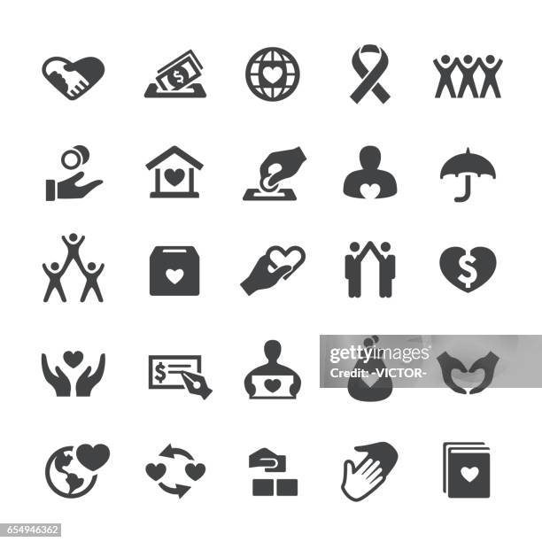 nächstenliebe und hilfe icons set - smart-serie - the global goals 2017 stock-grafiken, -clipart, -cartoons und -symbole