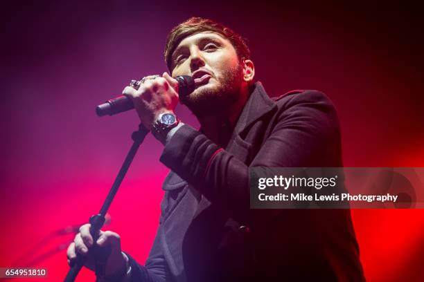 James Arthur performs at St David's Hall on March 18, 2017 in Cardiff, United Kingdom.