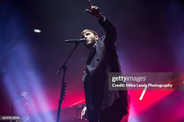 James Arthur performs at St David's Hall on March 18, 2017 in Cardiff, United Kingdom.