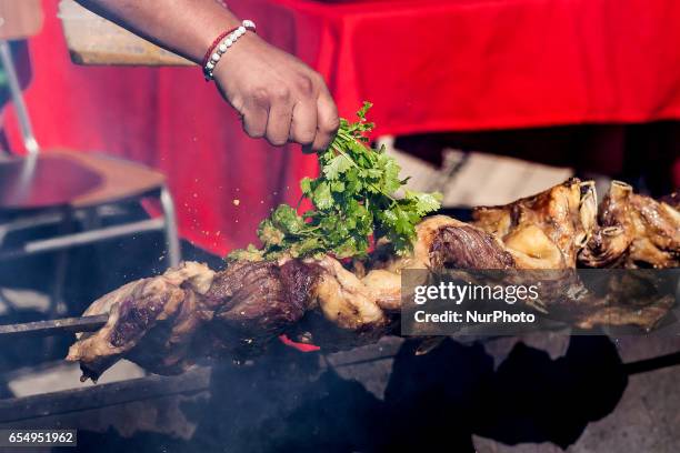 More than one hundred people participated in the roasting contest organized by the City of Osorno, Chile, on 18 March 2017 that was held in Chuyaca...