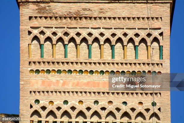 church of santa maria in ateca. mudejar art - provinz sarragossa stock-fotos und bilder