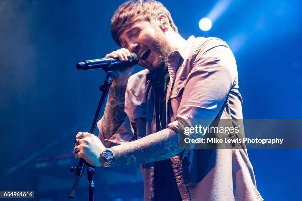 James Arthur performs at St David's Hall on March 18, 2017 in Cardiff, United Kingdom.