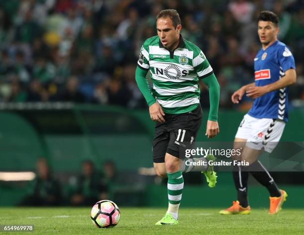 Sporting CP's midfielder Bruno Cesar from Brazil in action during the Primeira Liga match between Sporting CP and CD Nacional at Estadio Jose...