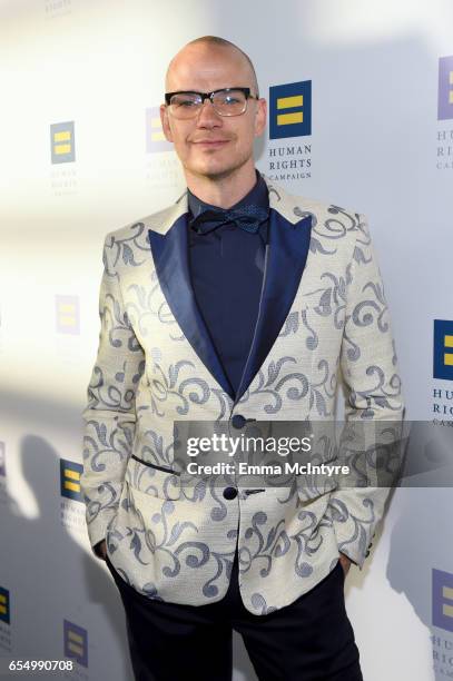 Writer Peter Paige at The Human Rights Campaign 2017 Los Angeles Gala Dinner at JW Marriott Los Angeles at L.A. LIVE on March 18, 2017 in Los...