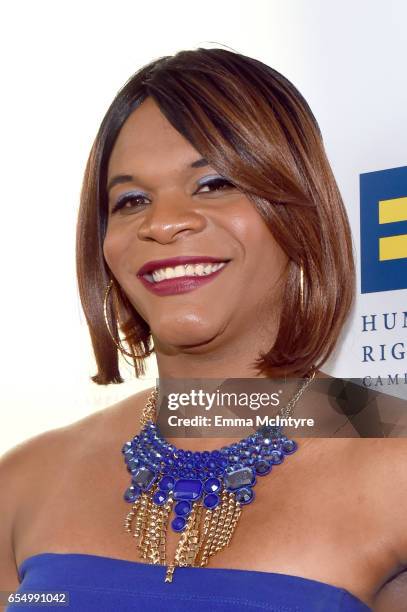 Volunteer Blossom Brown at The Human Rights Campaign 2017 Los Angeles Gala Dinner at JW Marriott Los Angeles at L.A. LIVE on March 18, 2017 in Los...