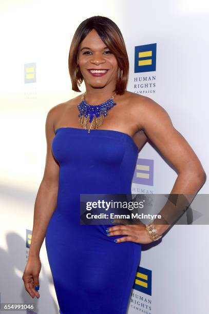 Volunteer Blossom Brown at The Human Rights Campaign 2017 Los Angeles Gala Dinner at JW Marriott Los Angeles at L.A. LIVE on March 18, 2017 in Los...