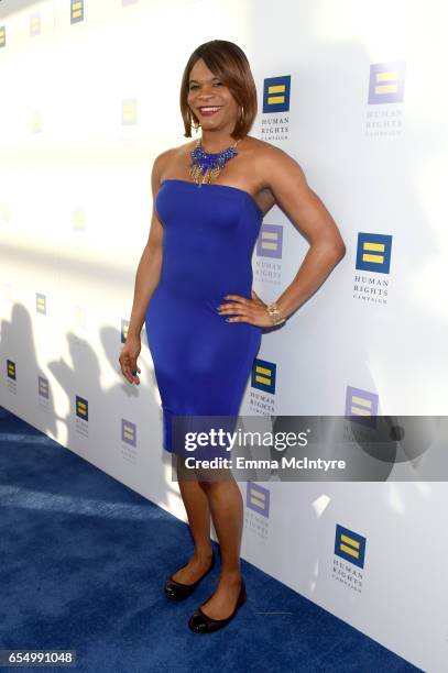 Volunteer Blossom Brown at The Human Rights Campaign 2017 Los Angeles Gala Dinner at JW Marriott Los Angeles at L.A. LIVE on March 18, 2017 in Los...