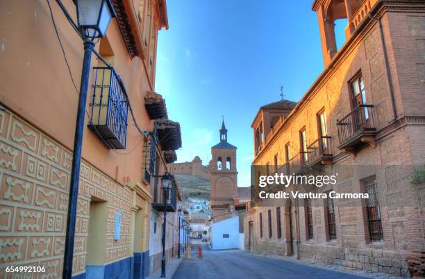 la calahorra village - andalusia, spain - poble espanyol stockfoto's en -beelden