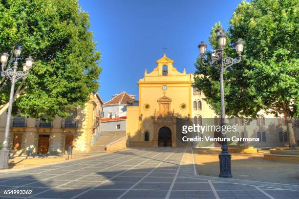 church iglesia virgen de las angustias of guadix, prov. granada, spain - poble espanyol stockfoto's en -beelden