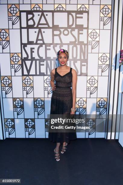 In this handout image provided by Le Palais Princier, Imany attends the Rose Ball 2017 To Benefit The Princess Grace Foundation at Sporting...