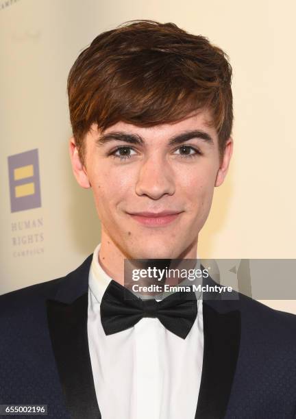 Actor Jordan Doww at The Human Rights Campaign 2017 Los Angeles Gala Dinner at JW Marriott Los Angeles at L.A. LIVE on March 18, 2017 in Los Angeles,...