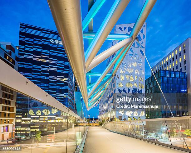 the akrobaten, the acrobat, pedestrian bridge - akrobaten stock pictures, royalty-free photos & images