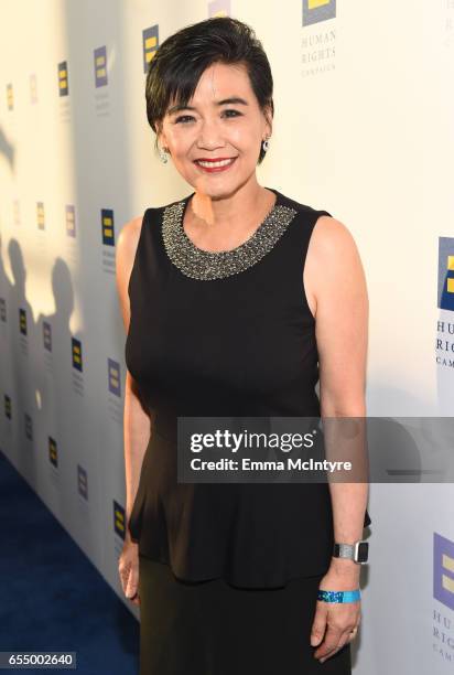 Congresswoman Judy Chu at The Human Rights Campaign 2017 Los Angeles Gala Dinner at JW Marriott Los Angeles at L.A. LIVE on March 18, 2017 in Los...