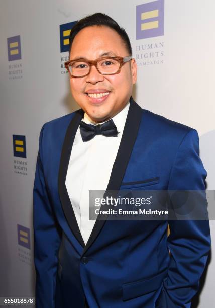 Actor Nico Santos at The Human Rights Campaign 2017 Los Angeles Gala Dinner at JW Marriott Los Angeles at L.A. LIVE on March 18, 2017 in Los Angeles,...