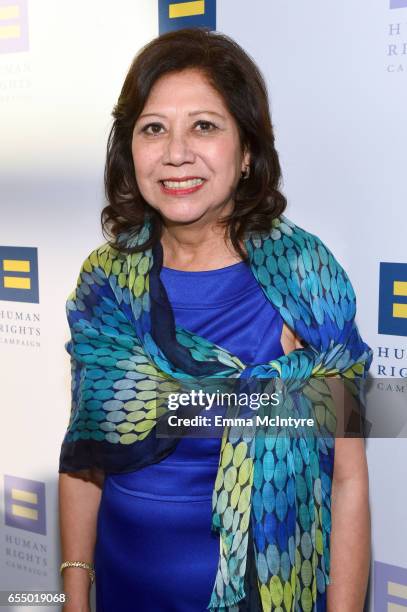 Los Angeles County Board of Supervisors member Hilda Solis at The Human Rights Campaign 2017 Los Angeles Gala Dinner at JW Marriott Los Angeles at...