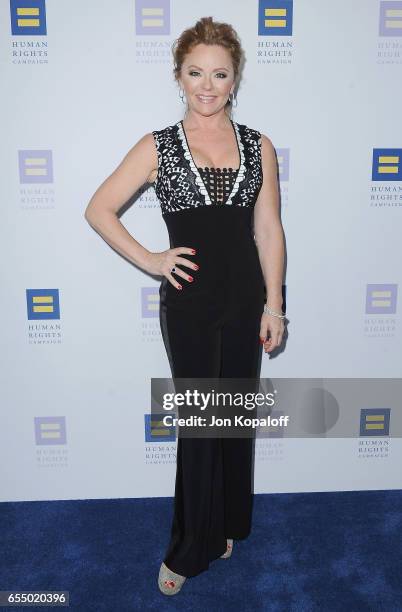 Jill Whelan arrives at the Human Rights Campaign's 2017 Los Angeles Gala Dinner at JW Marriott Los Angeles at L.A. LIVE on March 18, 2017 in Los...
