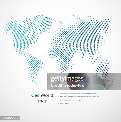 Geometric World Map High-Res Vector Graphic - Getty Images