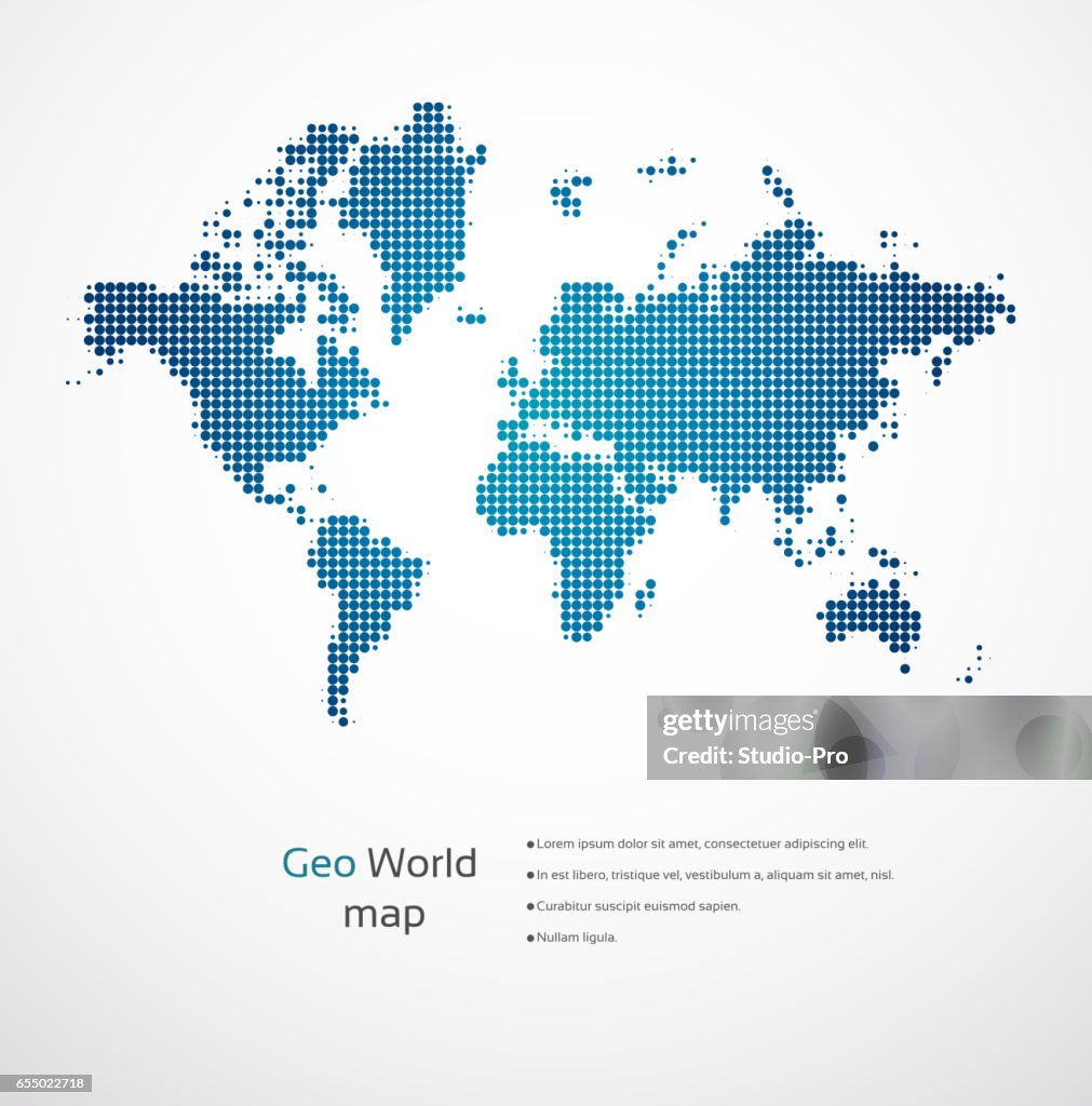 Geometric World Map High-Res Vector Graphic - Getty Images