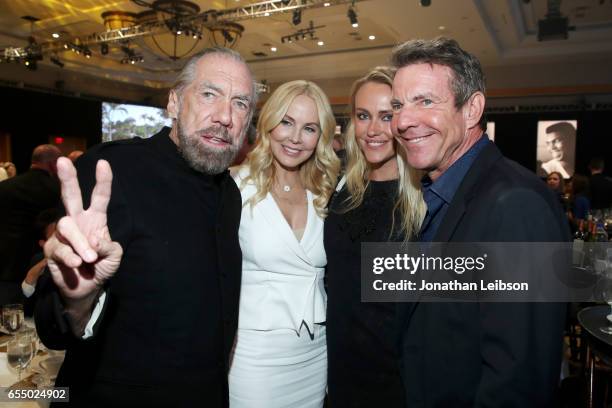 Businessman John Paul DeJoria, Eloise Broady, Santa Auzina and actor Dennis Quaid attend Muhammad Ali's Celebrity Fight Night XXIII at the JW...