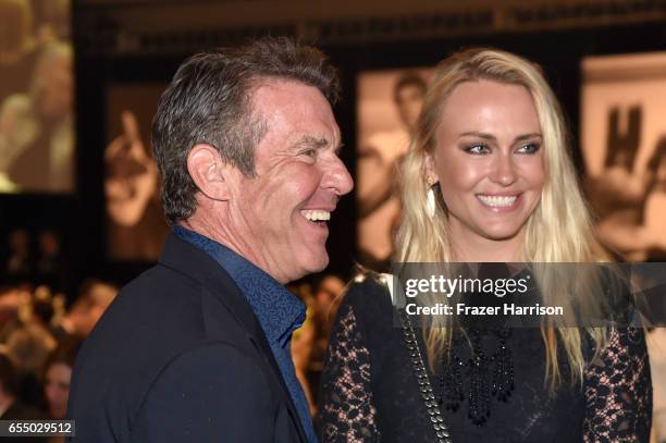 Actor Dennis Quaid and Santa Auzina attend Muhammad Ali's Celebrity Fight Night XXIII at the JW Marriott Desert Ridge Resort & Spa on March 18, 2017...