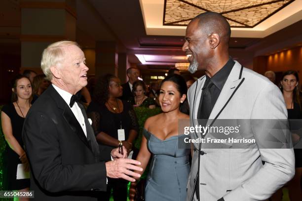 Celebrity Fight Night Founder and Chairman Jimmy Walker, Leilani Mendoza and singer/songwriter Brian McKnight attend Muhammad Ali's Celebrity Fight...