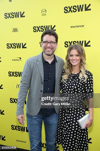 Rhett Reese and Chelsey Crisp attend the premiere of "Life" at the Zach Scott Theater during South By Southwest Conference and Festival on March 18,...