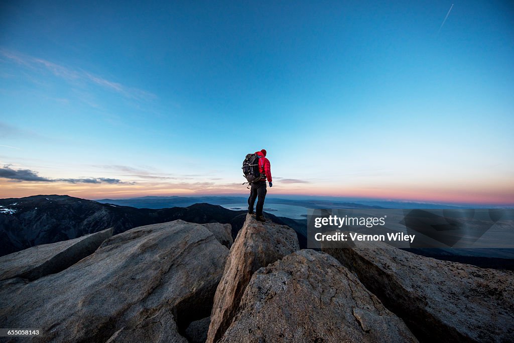 Mountain man on a summit