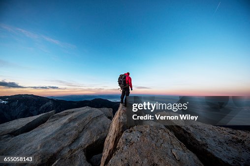Mountain man on a summit Mountain man on a summit