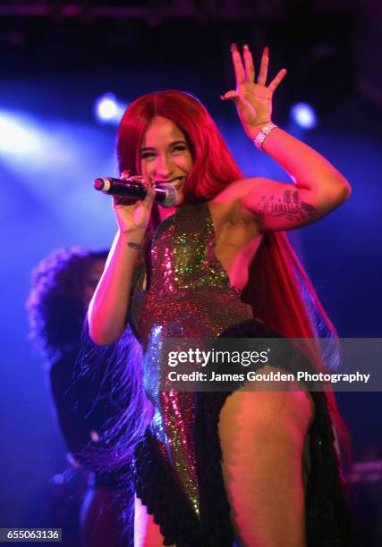 Musician Cardi B performs onstage at the Atlantic Records event during 2017 SXSW Conference and Festivals at Stubbs on March 18, 2017 in Austin,...