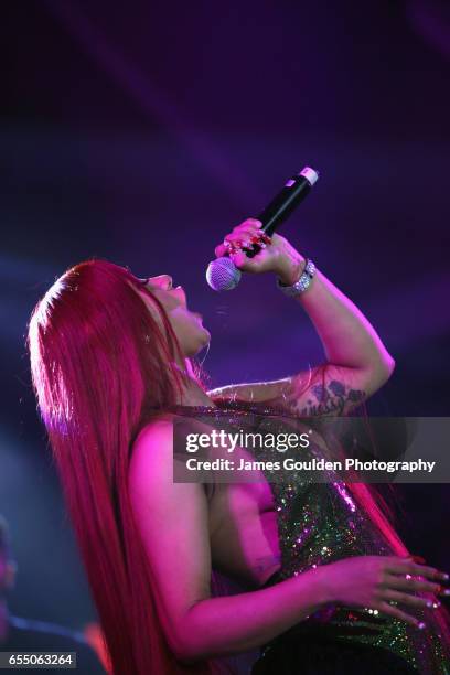 Musician Cardi B performs onstage at the Atlantic Records event during 2017 SXSW Conference and Festivals at Stubbs on March 18, 2017 in Austin,...