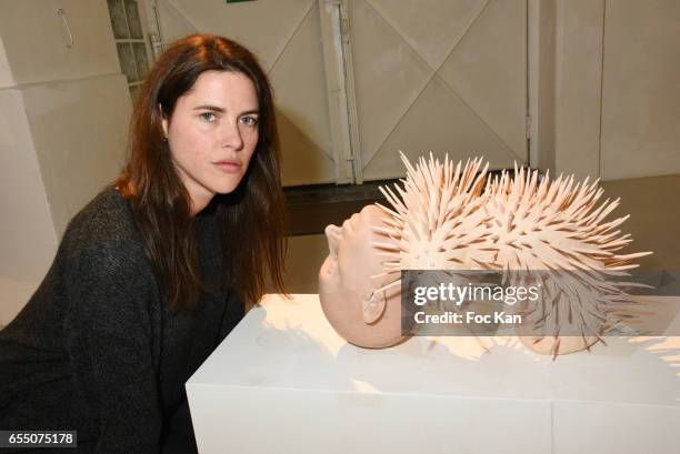 Actress /model Zoe Duchesne attends 'Faccia A Faccia' Sarah Trouche performance exhibition at Galerie Vanessa Quang on March 18, 2017 in Paris,...