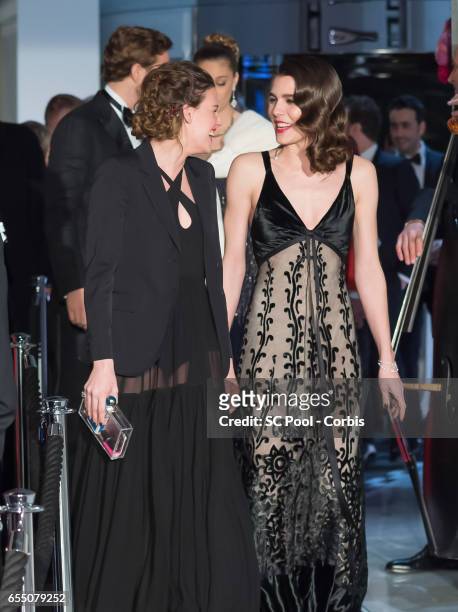 Juliette Maillot and Charlotte Casiraghi attend the Rose Ball 2017 Secession Viennoise To Benefit The Princess Grace Foundation at Sporting...