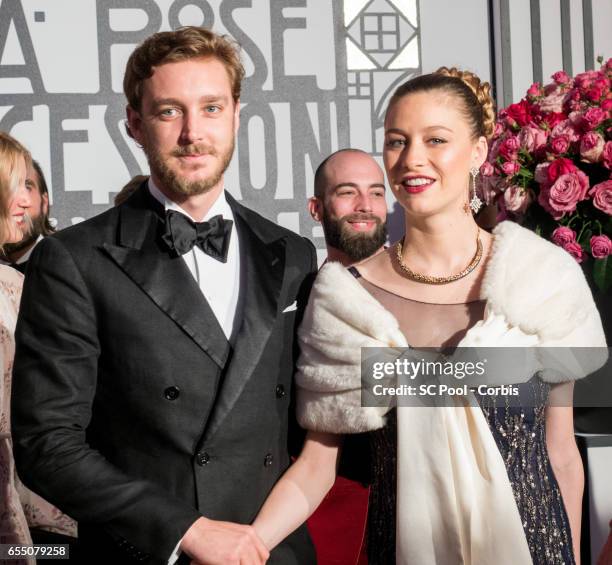 Pierre Casiraghi and Beatrice Casiraghi attend the Rose Ball 2017 Secession Viennoise To Benefit The Princess Grace Foundation at Sporting...