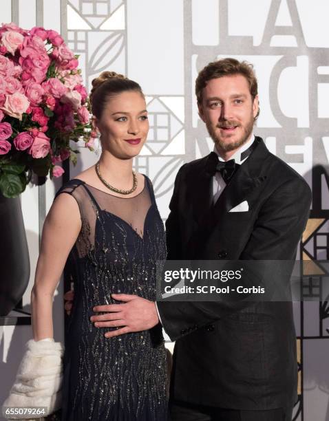 Pierre Casiraghi and Beatrice Casiraghi attend the Rose Ball 2017 Secession Viennoise To Benefit The Princess Grace Foundation at Sporting...