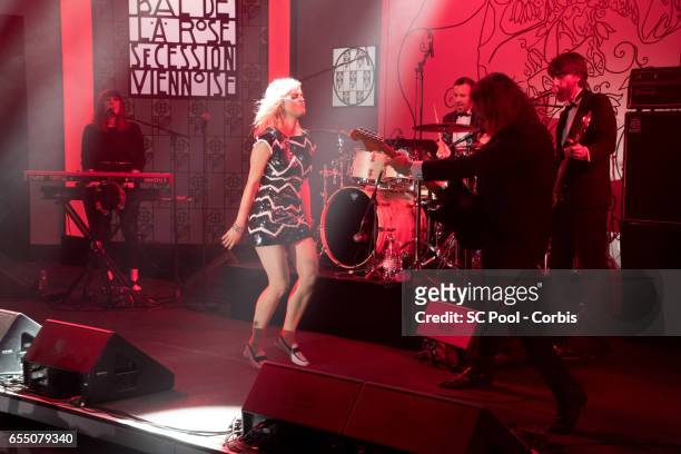 Hollysiz performs on stage during the Rose Ball 2017 Secession Viennoise To Benefit The Princess Grace Foundation at Sporting Monte-Carlo on March...