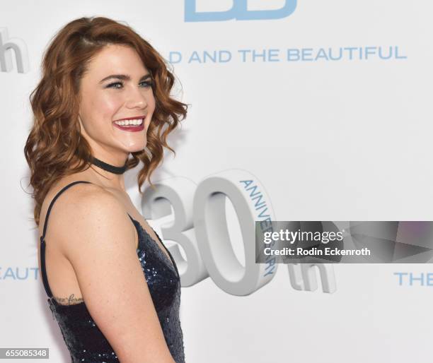 Actress Courtney Hope attends CBS's "The Bold and The Beautiful" 30th Anniversary Party at Clifton's Cafeteria on March 18, 2017 in Los Angeles,...