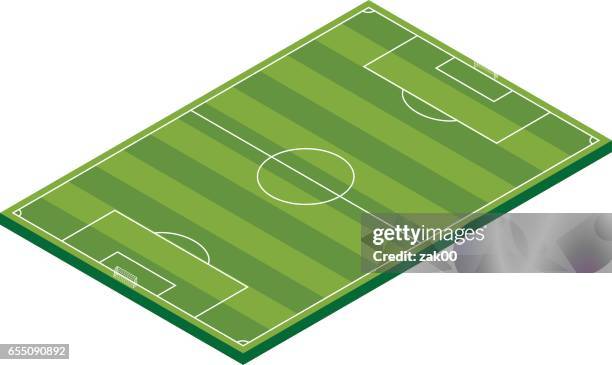 soccer field - sports pitch stock illustrations