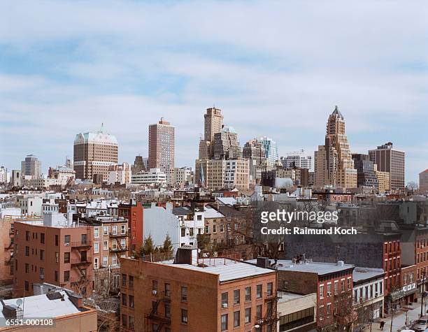 brooklyn cityscape - paesaggio urbano foto e immagini stock