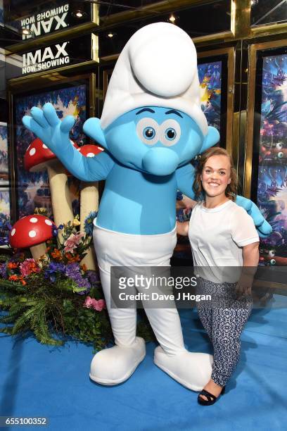 Ellie Simmonds attends the Gala Screening of 'Smurfs: The Lost Village' at Cineworld Leicester Square on March 19, 2017 in London, England.