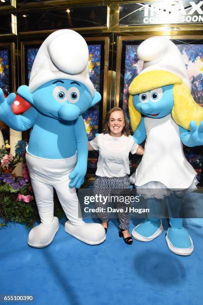 Ellie Simmonds attends the Gala Screening of 'Smurfs: The Lost Village' at Cineworld Leicester Square on March 19, 2017 in London, England.