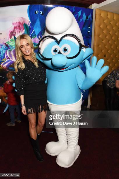 Nicola Hughes attends the Gala Screening of 'Smurfs: The Lost Village' at Cineworld Leicester Square on March 19, 2017 in London, England.