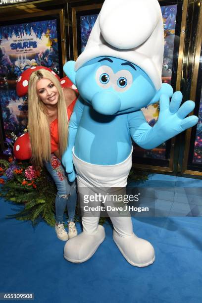 Nicola McLean attends the Gala Screening of 'Smurfs: The Lost Village' at Cineworld Leicester Square on March 19, 2017 in London, England.