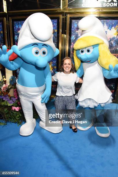 Ellie Simmonds attends the Gala Screening of 'Smurfs: The Lost Village' at Cineworld Leicester Square on March 19, 2017 in London, England.