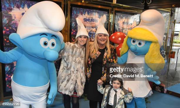 Guest and Vanessa Feltz attend the Gala Screening of "Smurfs: The Lost Village" at Cineworld Leicester Square on March 19, 2017 in London, England.