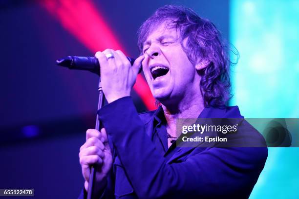 Peter Freudenthaler performs at afterparty of presentation BraVo international music awards at the 'Mir' Banquet room on March 18, 2017 in Moscow,...