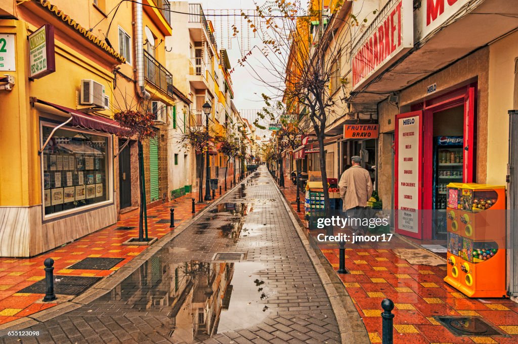Fuengirola Man walking in Shopping District