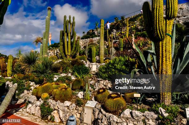 tourist site in eze, france. - eze village fotografías e imágenes de stock